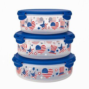 LocknLock Patriotic Food Storage Containers - Set of 3